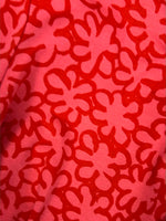 Size L - Marimekko Mika Piirainen Pink and Red Floral Dress