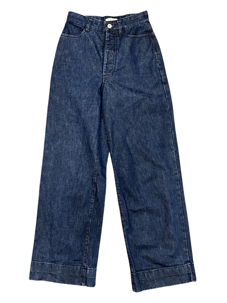 Kowtow Indigo Cotton Jeans, size XXS