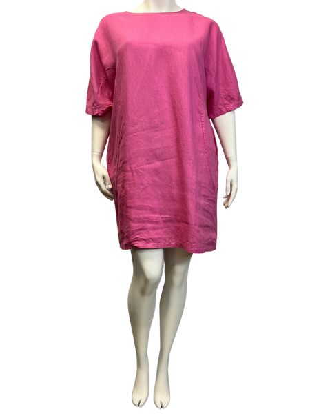 Elk Pink Linen Dress, size 18