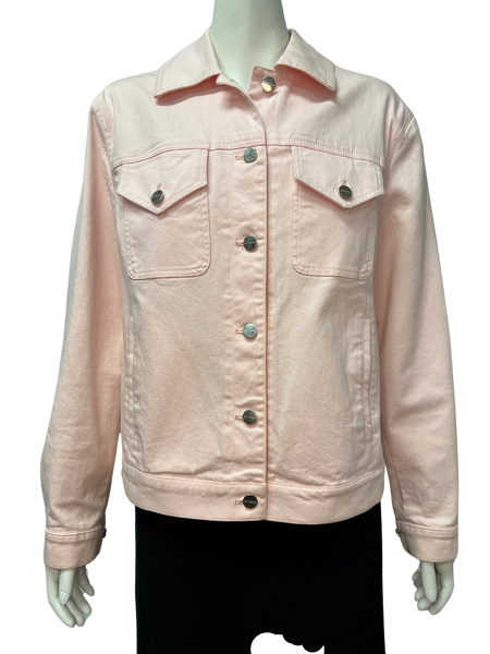 Size XS - Marimekko Ranta Solid Pink Floral Denim Jacket