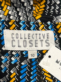 Size 10 - Collective Closets Black Print Cotton Pants