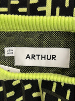 Size 8 - Arthur Apparel Black and Green Knit Top