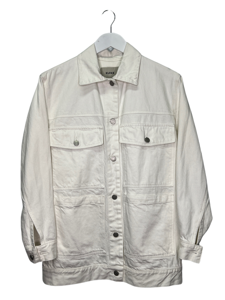 Size XS - Kloke White Denim Chore Jacket