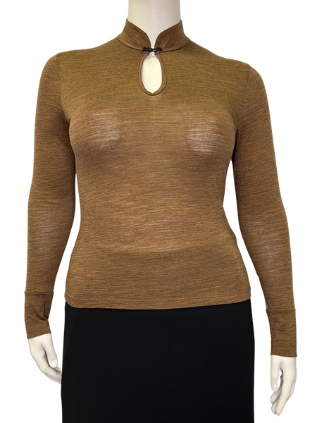 Size 12 - Caves Collect Brown Wool Vicky Top