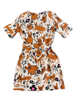 Size 8 - Obus x Olana Tan Animal Print Dress