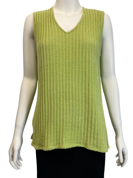 Size 8 - Handsom Green Knit Longline Vest