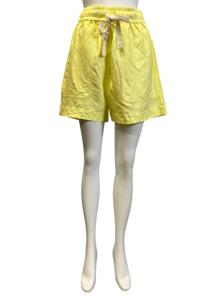 Size 8 - Lee Mathews Yellow Linen Shorts