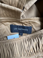 Size 14 - Lee Mathews Brown Ruched Maxi Dress