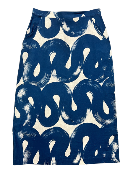 Size XS - Nancybird Blue Swirls Skirt