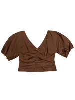 Size 14 - Staud Brown Ruched Top
