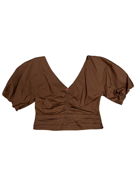 Size 14 - Staud Brown Ruched Top