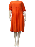 Size M - Kloke Tangerine Stripe Dress