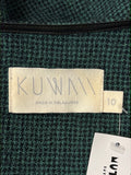 Size 10 - Kuwaii Green Wool Houndstooth Top