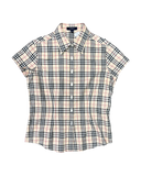 Ganni Striped Jersey Polo Shirt, size S/M