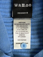 Size XL - McIntyre Merino Blue Claire Button Up Polo Top