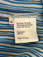 Size M - M.i.h Jeans Blue and White Stripe Silk Dress