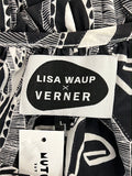 Size L - Verner x Lisa Waup Black and White Journeys Dress
