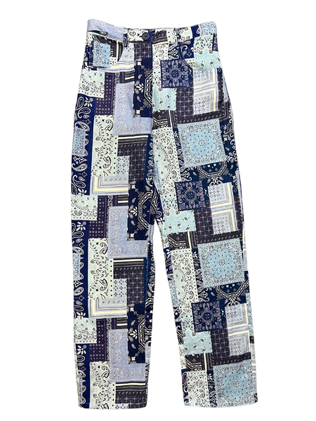 Size 10 - Sister Studios Blue Linen Dua Pants