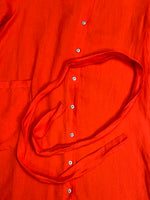 Size M - Marimekko Tulkinta Solid Red Linen Dress