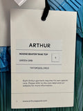 Size S - Arthur Apparel Pleated Noone Beater Tank